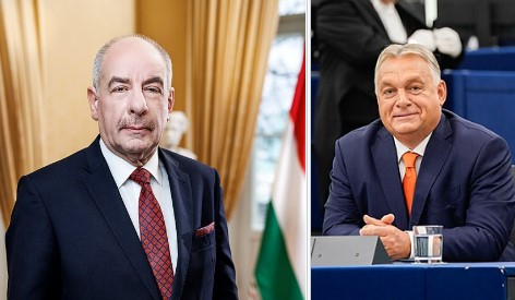 Șeful de stat, Tamás Sulyok și șeful guvernului, Viktor Orbán, Sursa: Wikipedia